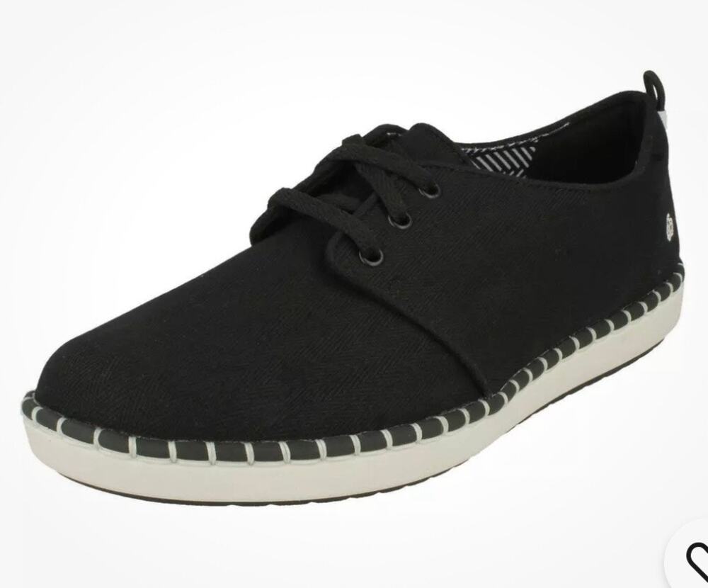 Cloudsteppers by Clark’s Glow Lace Sneakers Women’s Size 8 Black Canvas Comfort